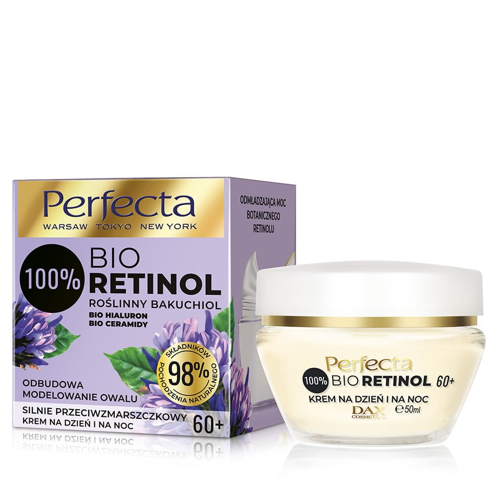 100% Bio Retinol - Silně protivráskový denní a noční krém 60+ -50 ml za ...
